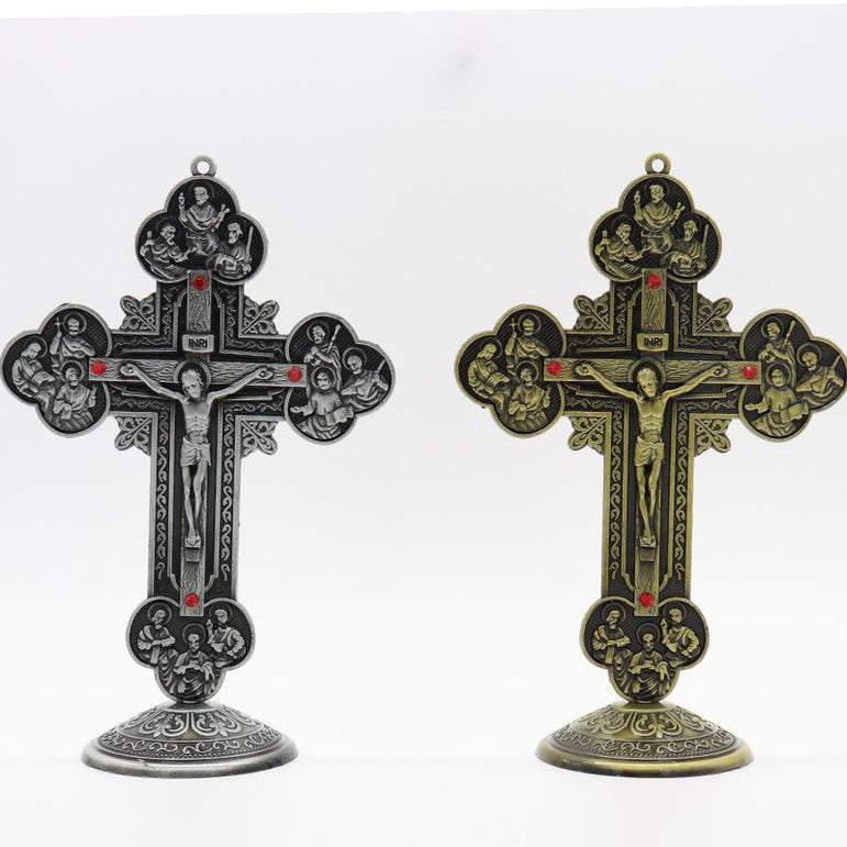 Crucifix seats on the table or hang on the wall