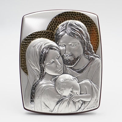 Silver relief of Holy Family