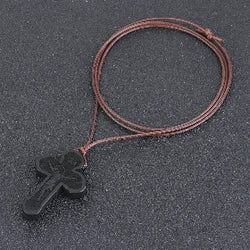 Jesus Pendant Necklaces With Leather Rope