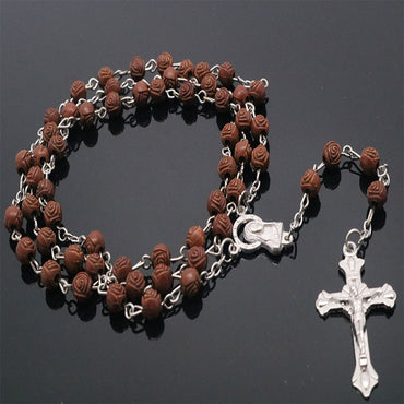 Rose Resin Rosary - Zinc Alloy